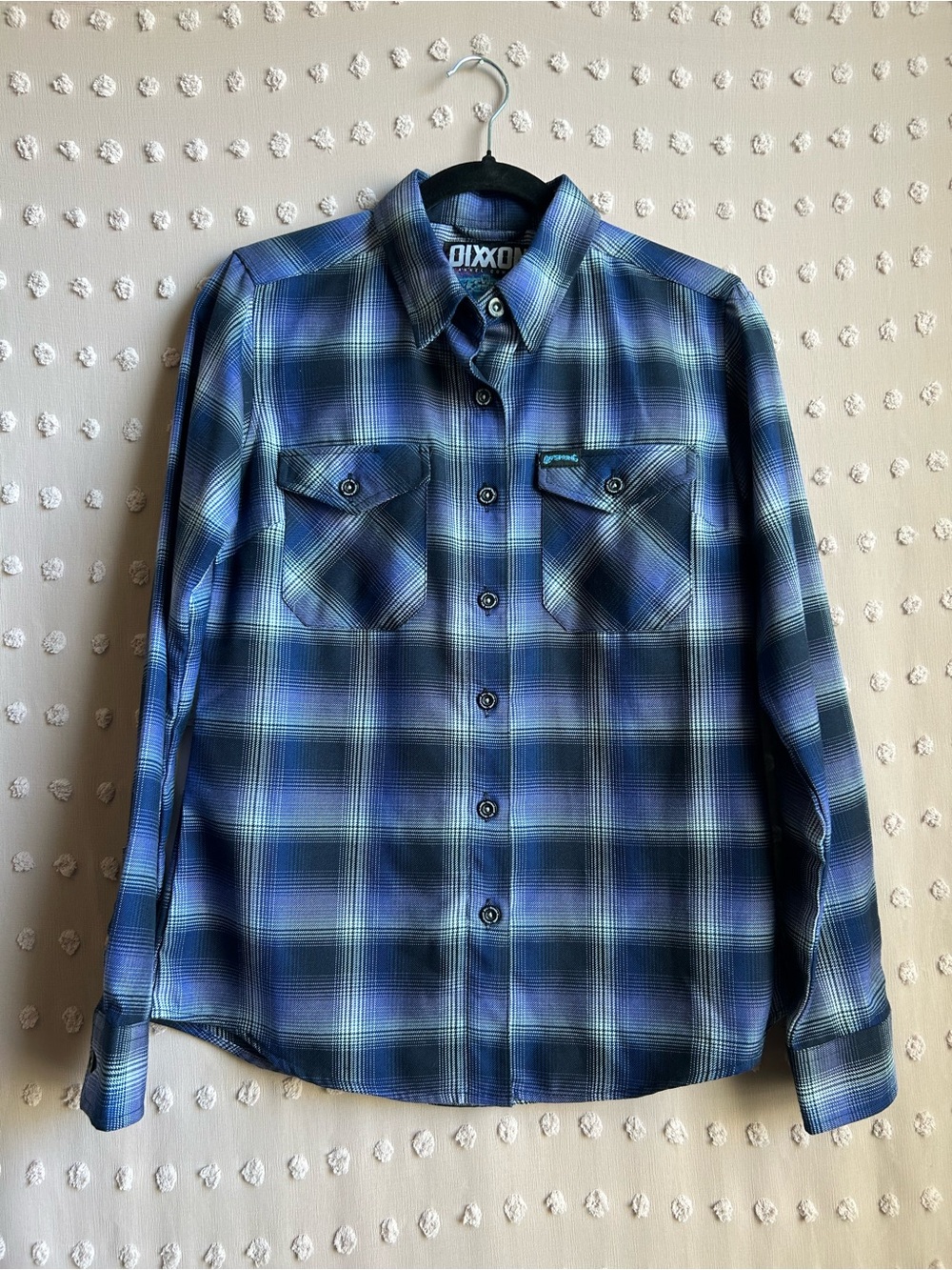 Dixxon Flannel Co Women’s The Offspring Heavyweight Plaid Long Sleeve Sz M Blue